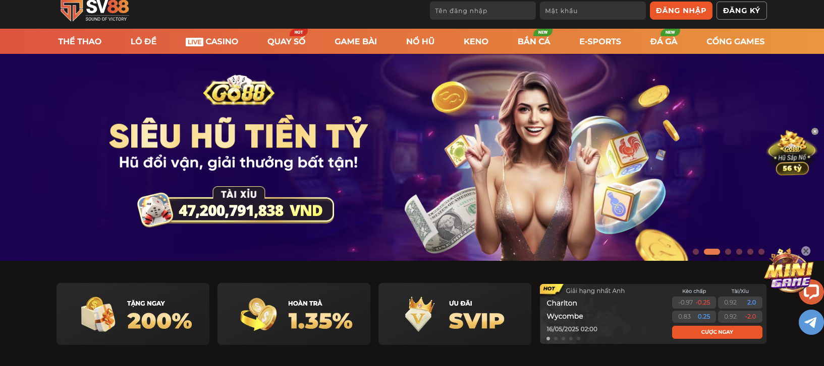 Nhà cái uy tín tặng tiền SV88 là ai?