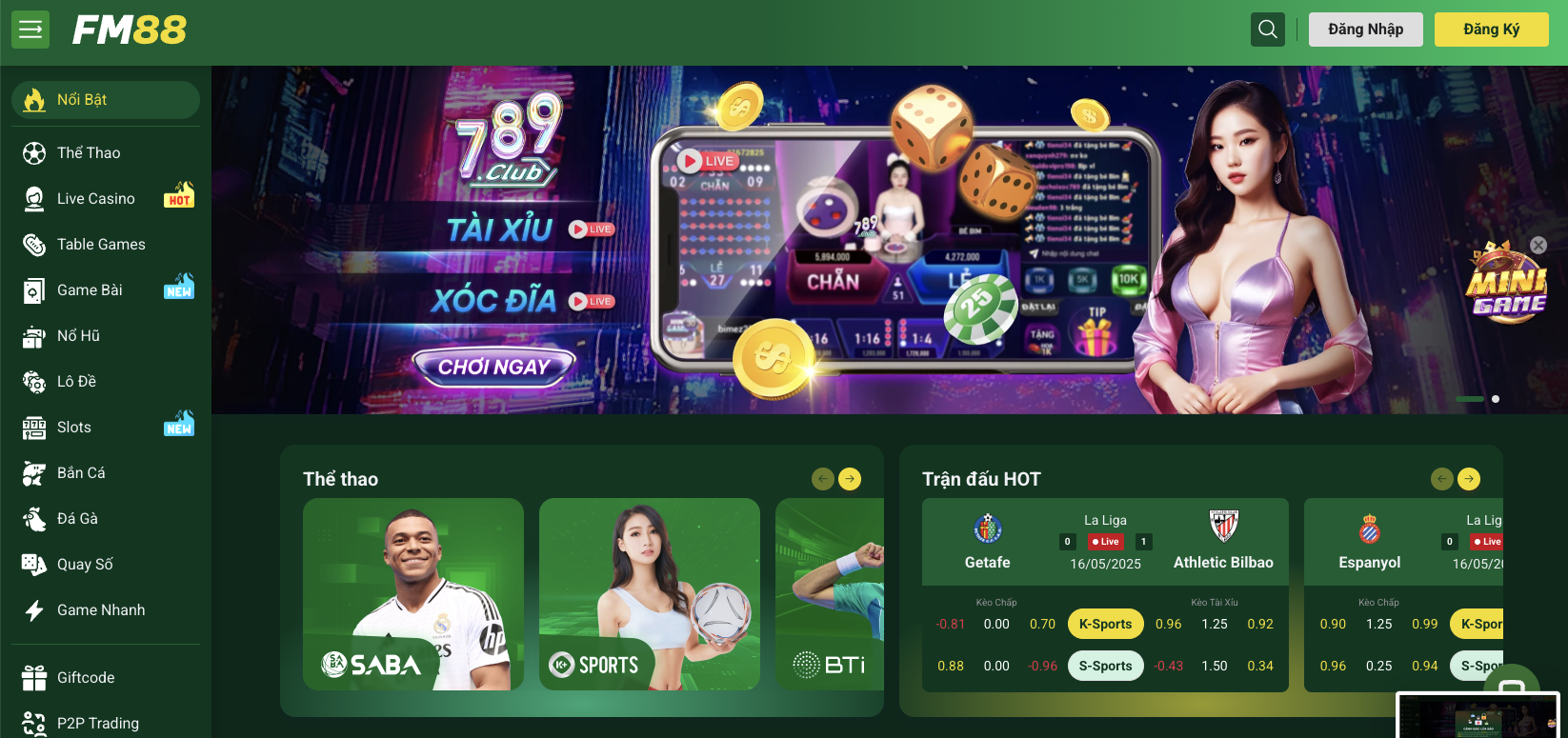 Anh man hinh 2025 05 16 luc 04.24.08 FM88 là gì? Trang cá cược tặng tiền miễn phí FM88 có gì?